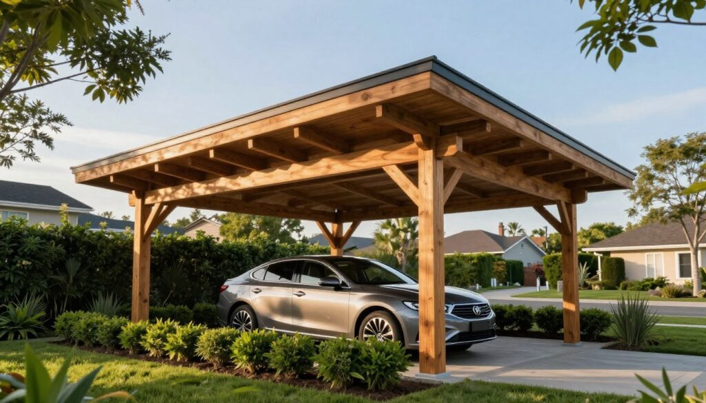 Carport Dach Konstruktion