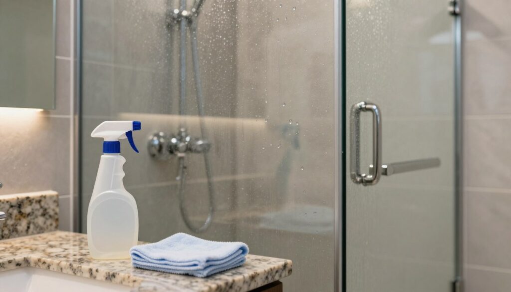 Dusche mit Glasabtrennung Reinigung