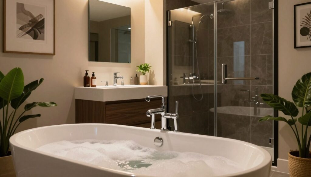 Dusche neben Badewanne Dusche neben Badewanne