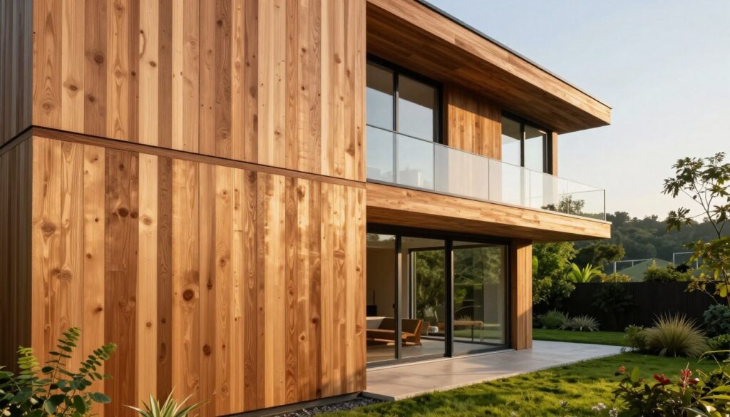 Energieeffiziente Holzfassade