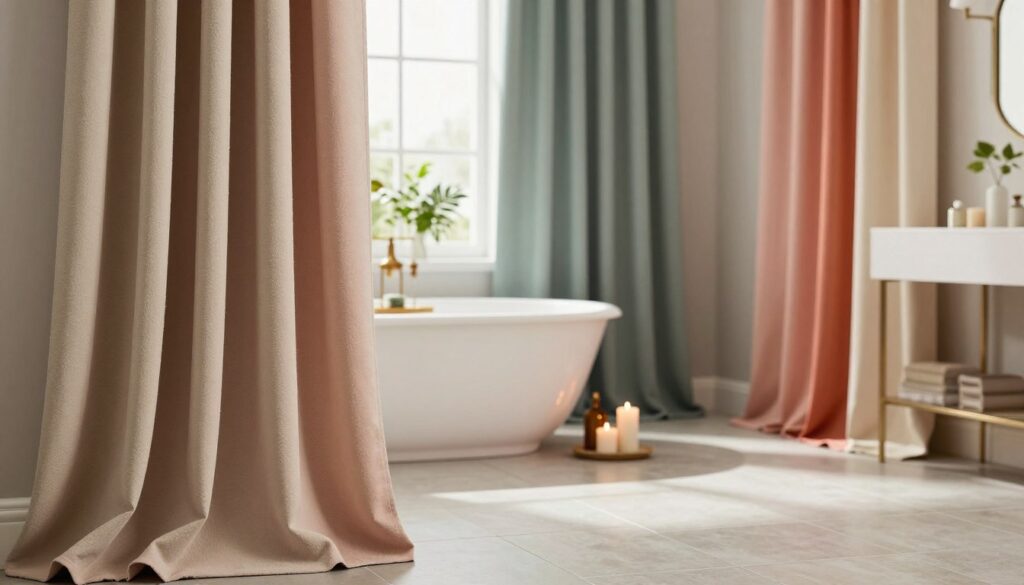 Farbpaletten für Badezimmer Gardinen