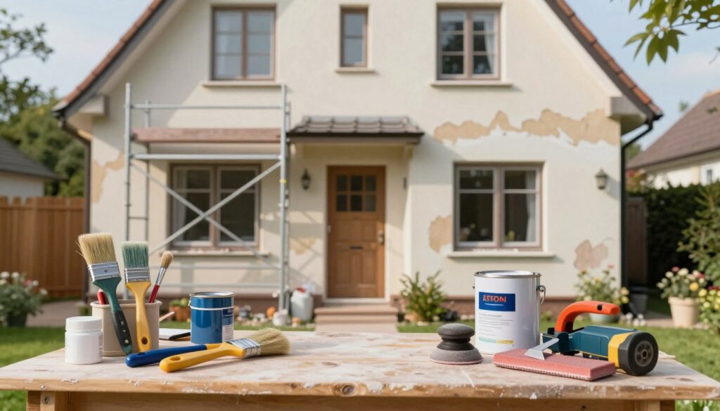 Fassadenrenovierung Vorbereitung