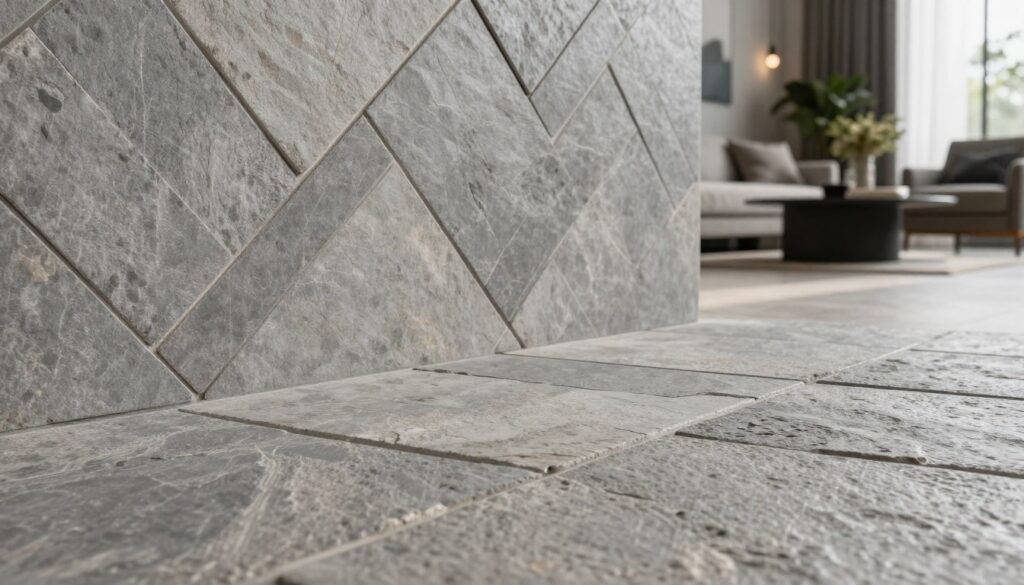 Fliesen Steinoptik grau