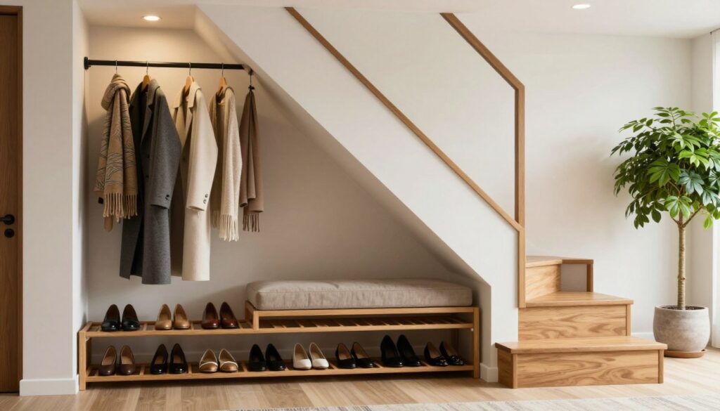 Garderobe unter Treppe
