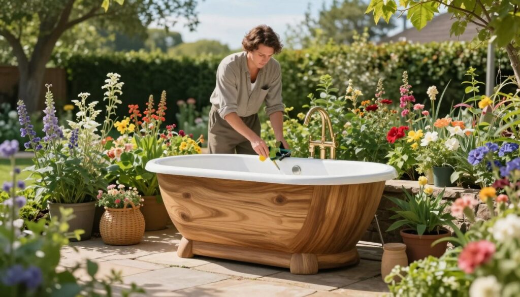 Garten-Badewanne Pflege