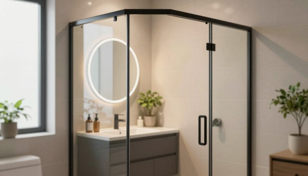 Platzspaarende Duschabtrennungen Platzspaarende Duschabtrennungen