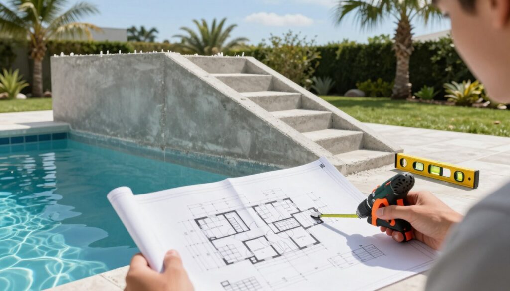 Pool Treppe Bau Anleitung