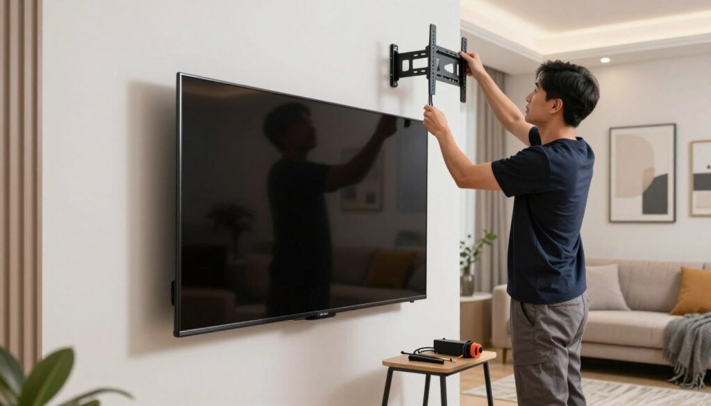 TV-Wand Installation