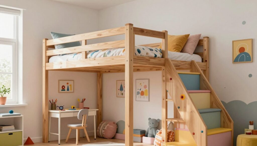 Treppe Hochbett Kinderzimmer