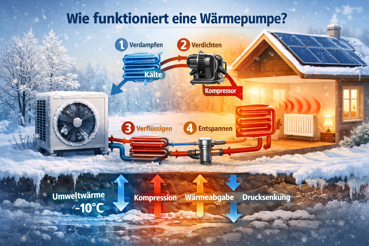 Wie funktioniert eine Wärmepumpe