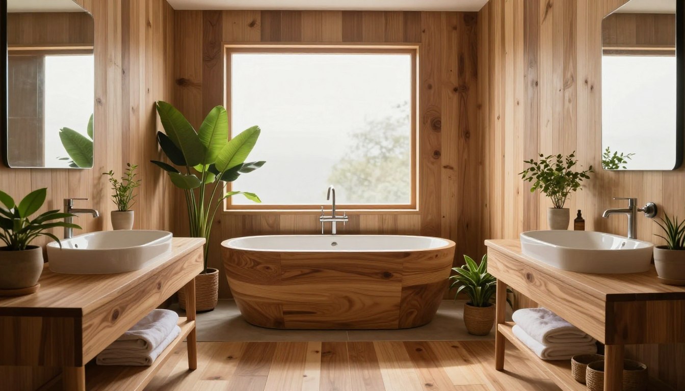 badezimmer ideen holz