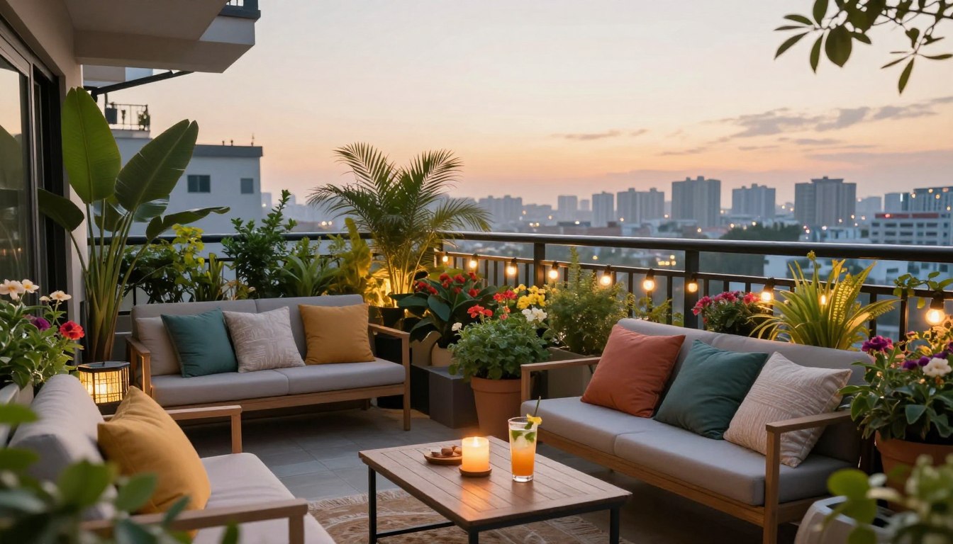 balkon ohne dach gestalten