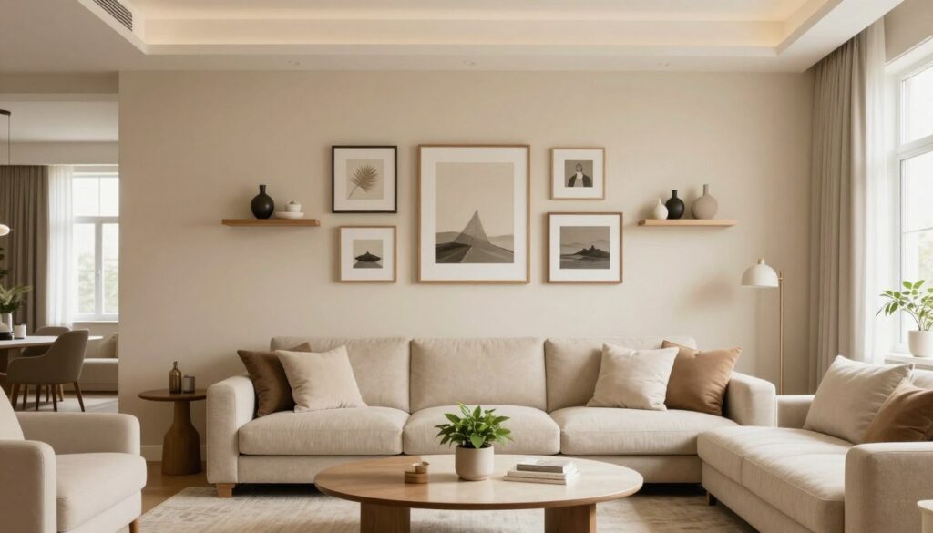 beige wandgestaltung