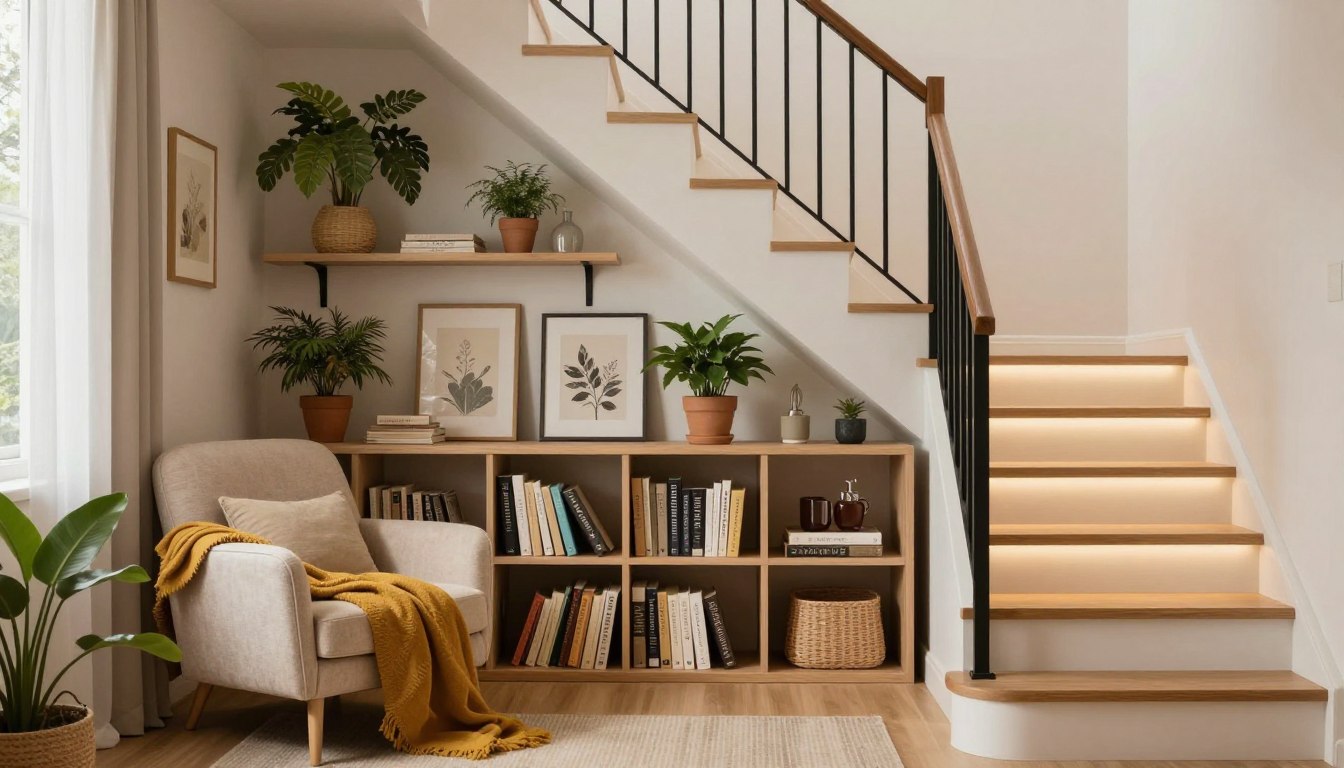 deko unter der treppe