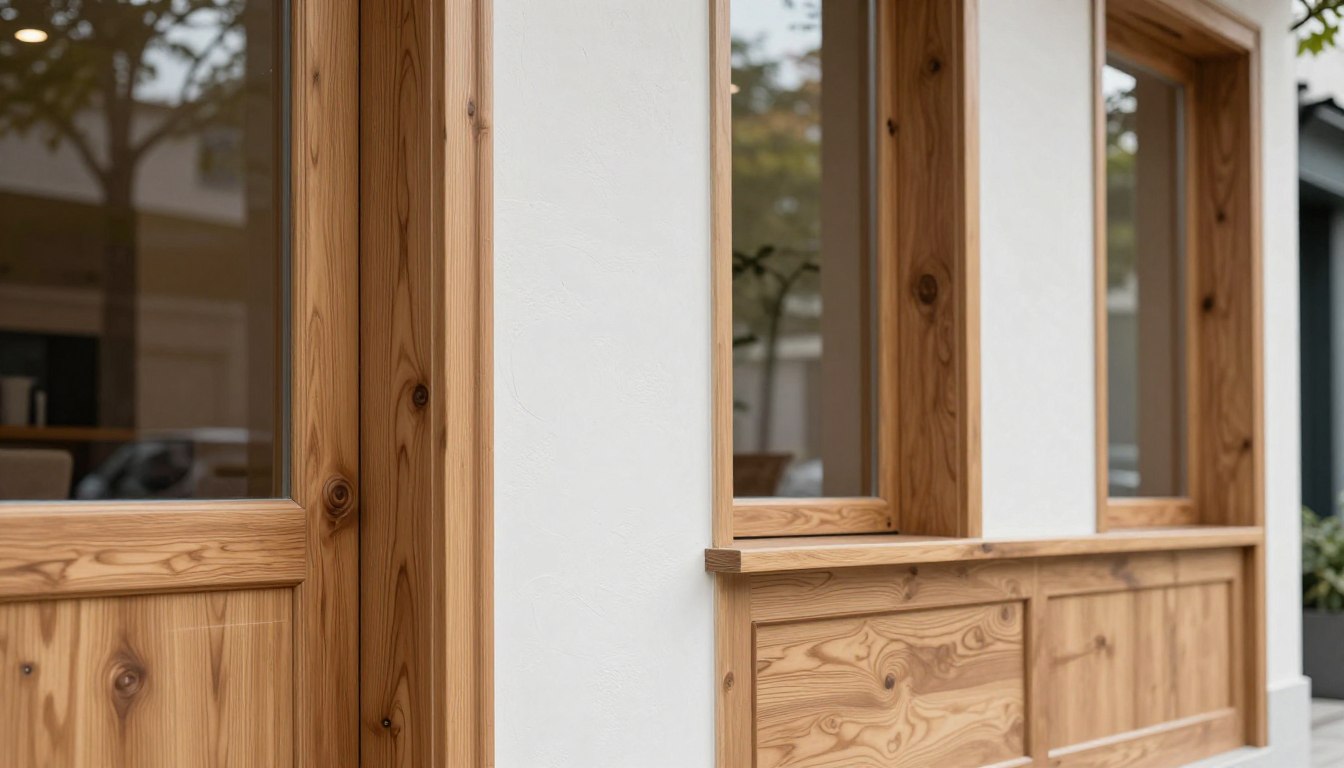 fassade holz und putz