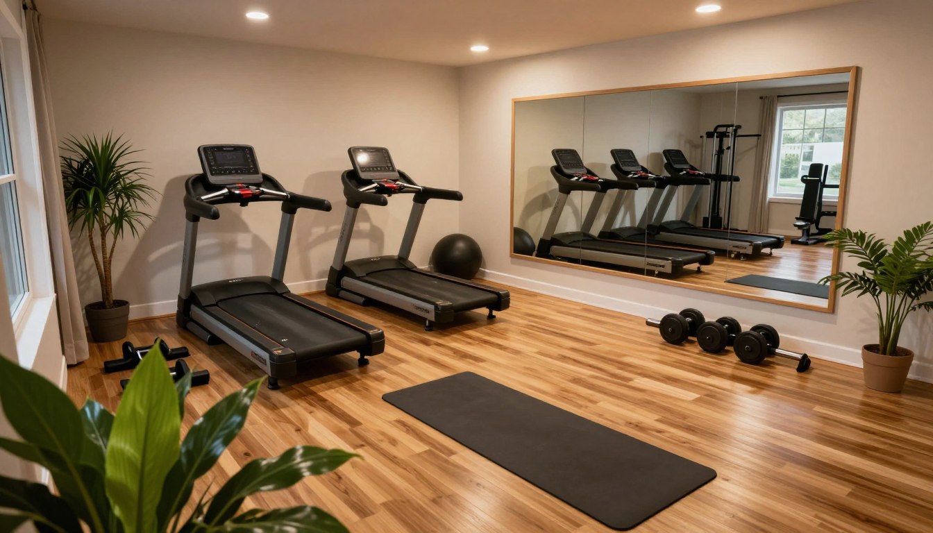 fitnessraum zu hause keller