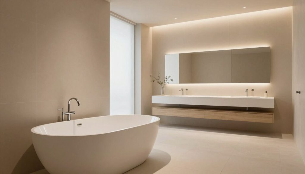 fugenloses Badezimmer Installation