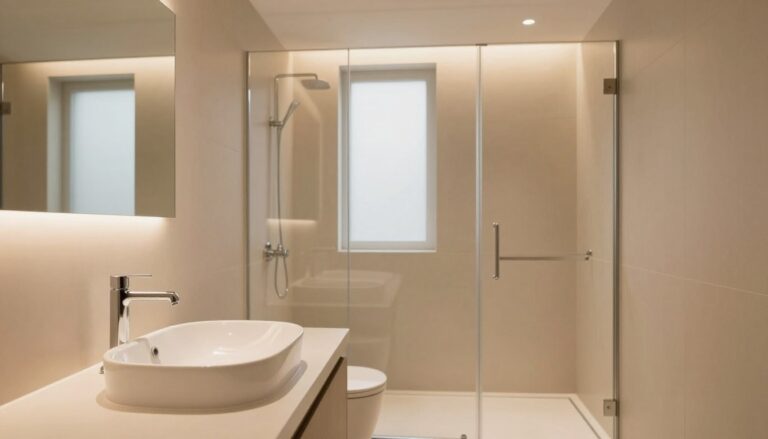 fugenloses bad beige