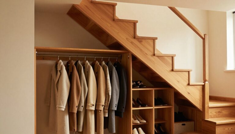 garderobe unter treppe