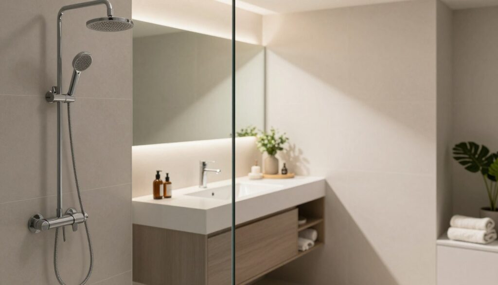 moderne Schrägdusche moderne Schrägdusche