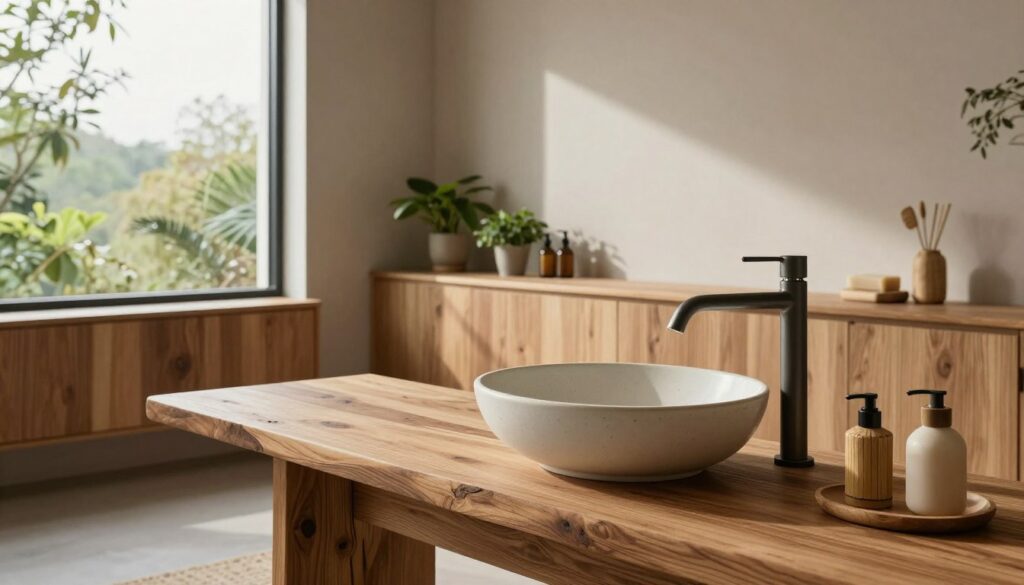 nachhaltige Waschtischmaterialien
