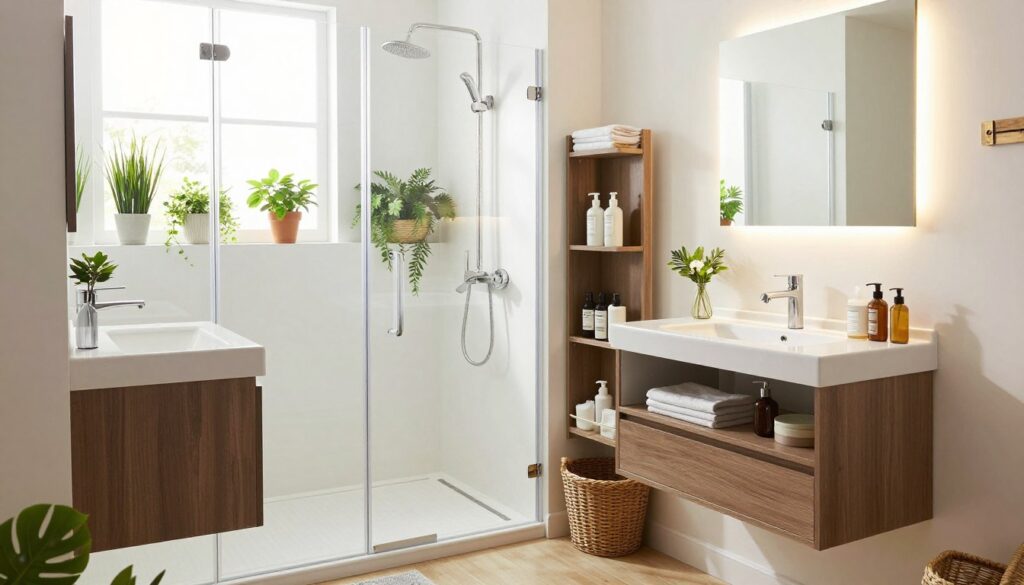 platzsparendes badezimmer