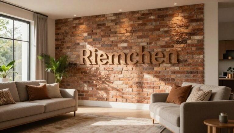 riemchen wand wohnzimmer