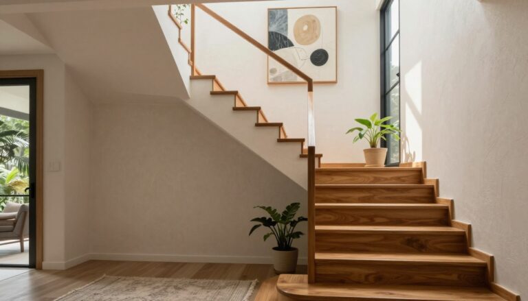 treppenaufgang gestalten wand