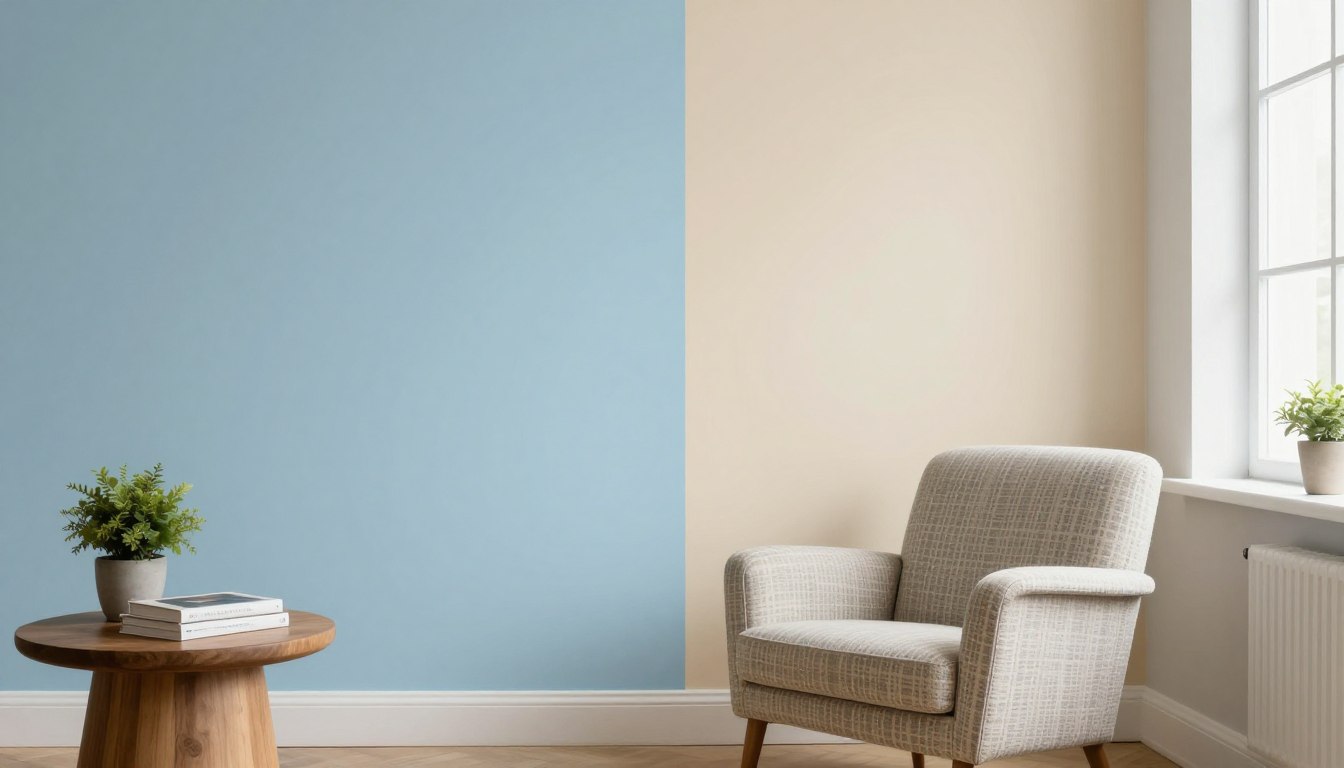 wand zweifarbig streichen