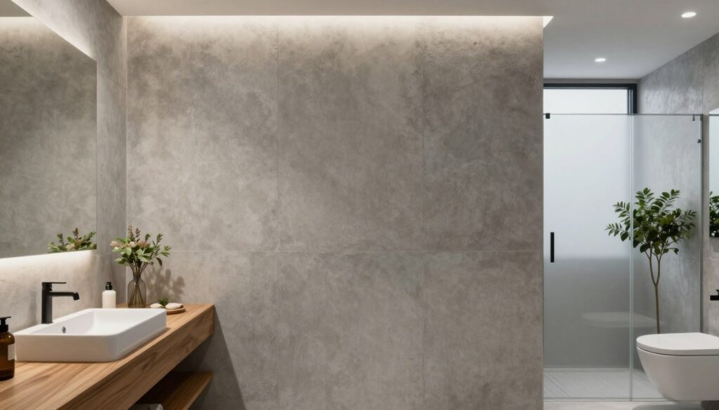 wandgestaltung bad betonoptik