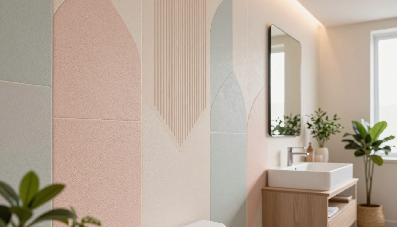 wandgestaltung bad ohne fliesen