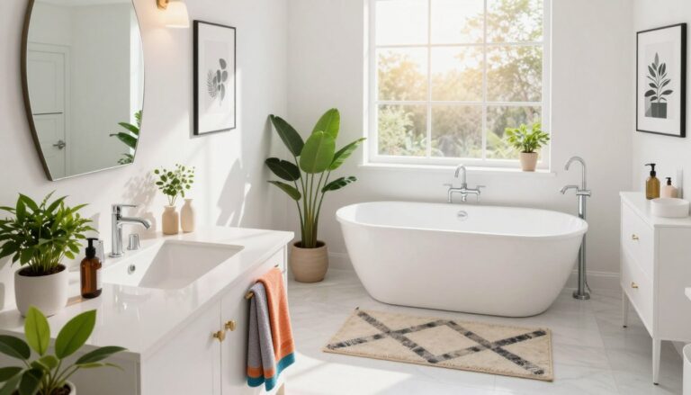 weißes badezimmer aufpeppen