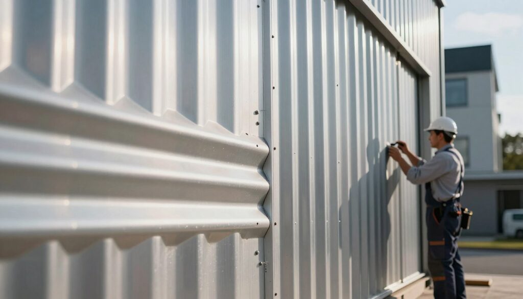 wellblech fassade detail