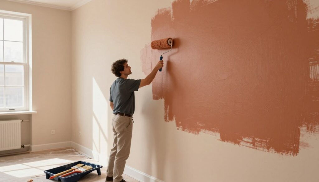 zweifarbiges Streichen