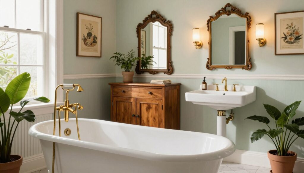 Bad modernisieren mit Vintage-Möbeln