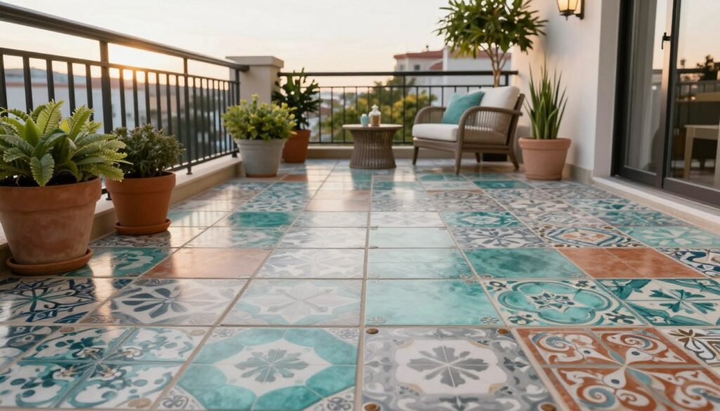 Balkonfliesen Farbgestaltung