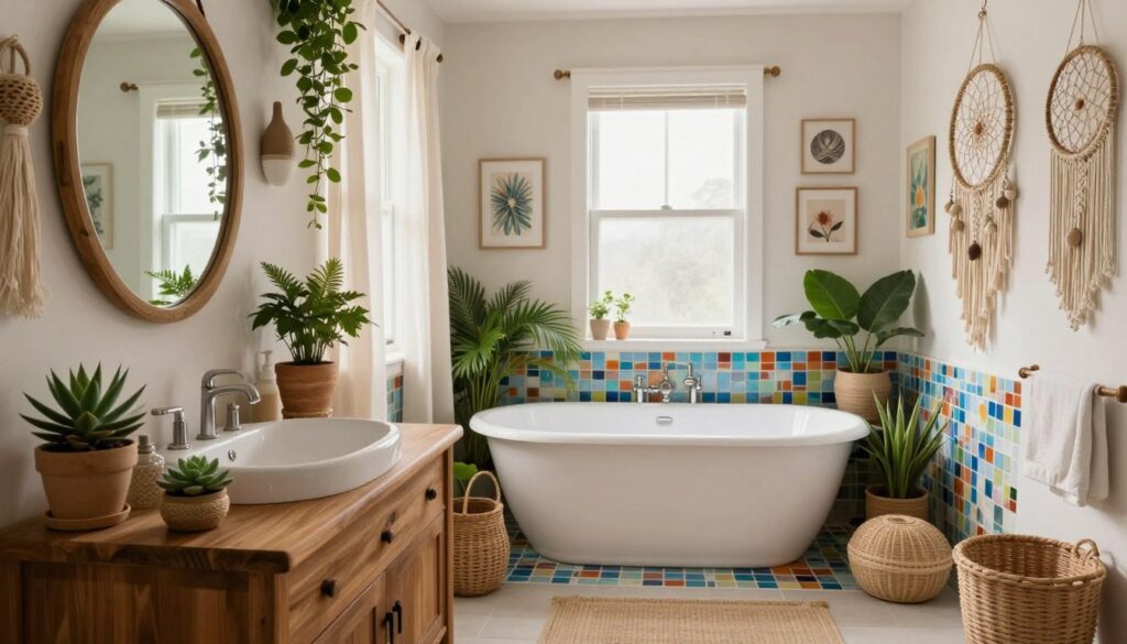 Boho Badezimmer Dekoration