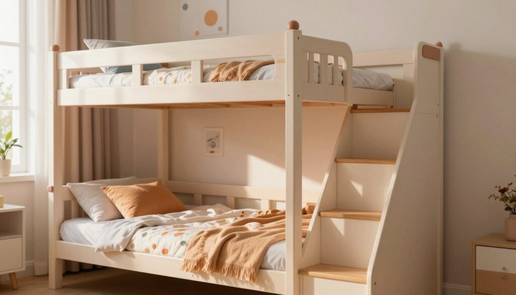 Etagenbett mit integrierter Treppe