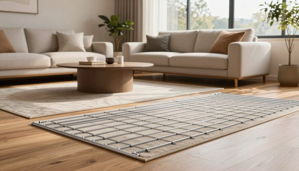 Fußbodenheizung im Wohnzimmer