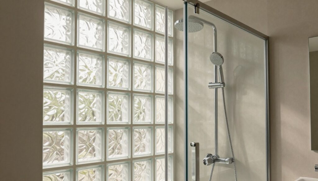 Glasbausteine Duschkabine