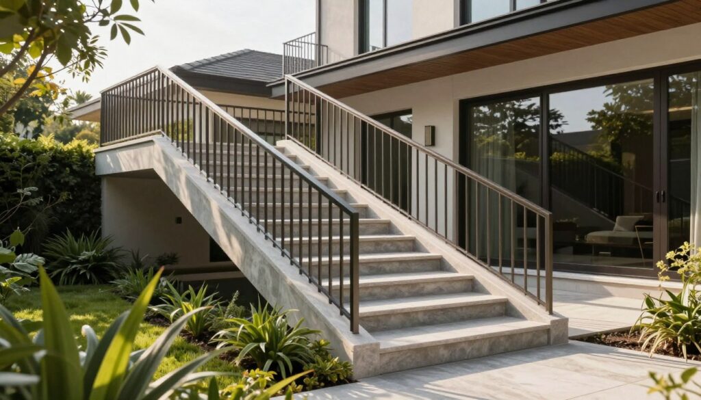 Hausaußentreppe modern gestalten