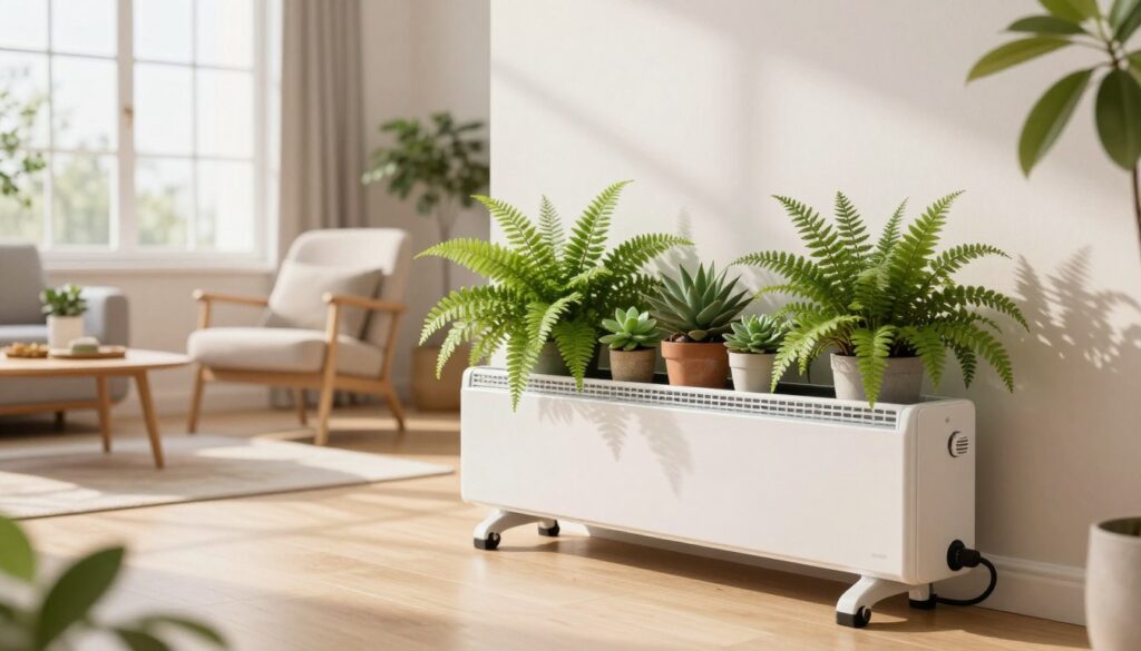 Heizung Design mit Pflanzen