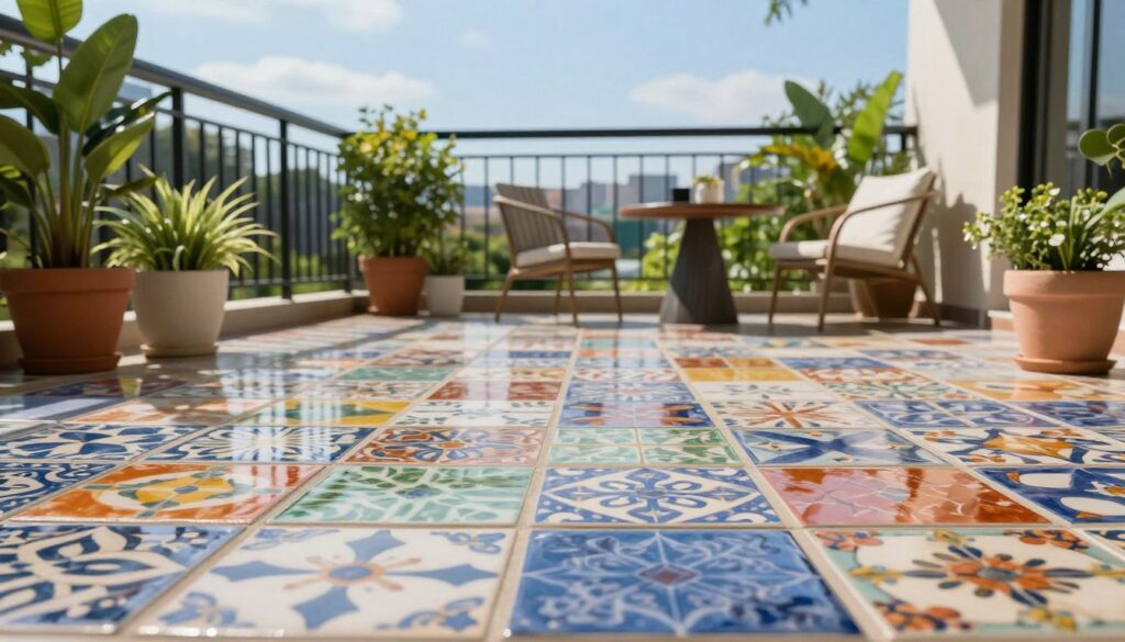 Keramische Fliesen für kreative Balkongestaltung