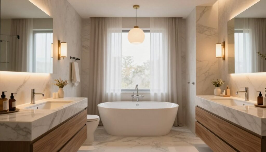 Kreative Badezimmerbeleuchtung