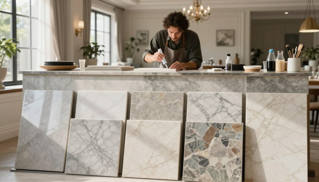 Marmor Fliesen Oberflächenbehandlung