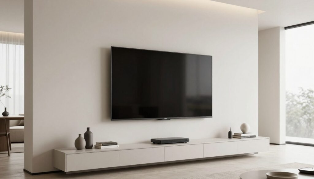TV-Wand minimalistisch