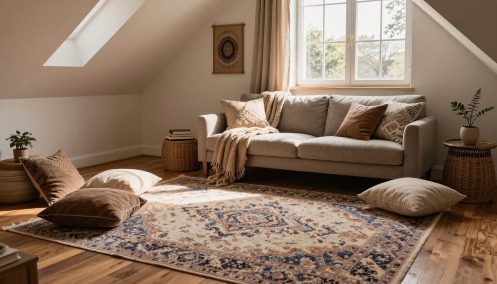 Wohnraum Ideen mit Teppichen und Textilien