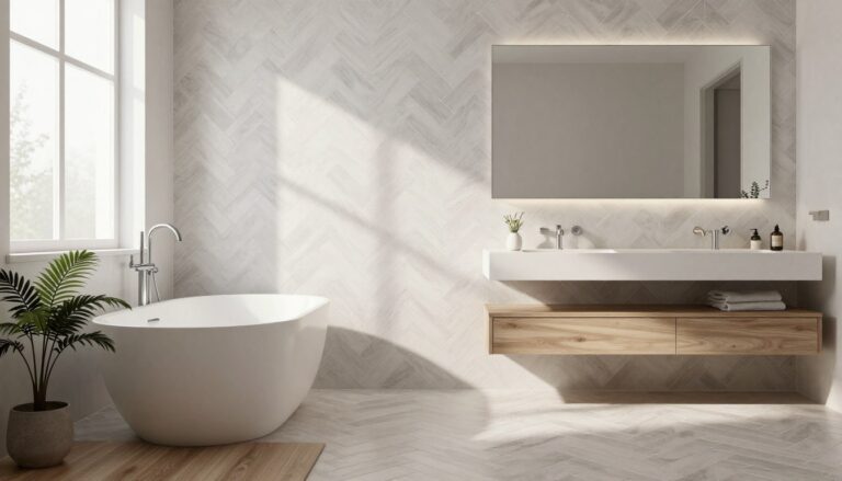 badezimmer fischgräten fliesen