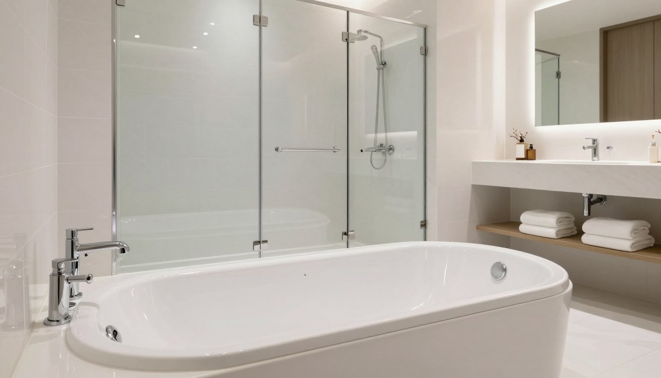 begehbare badewanne mit dusche