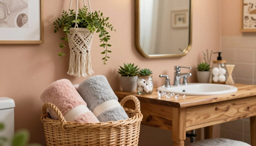 boho badezimmer accessoires